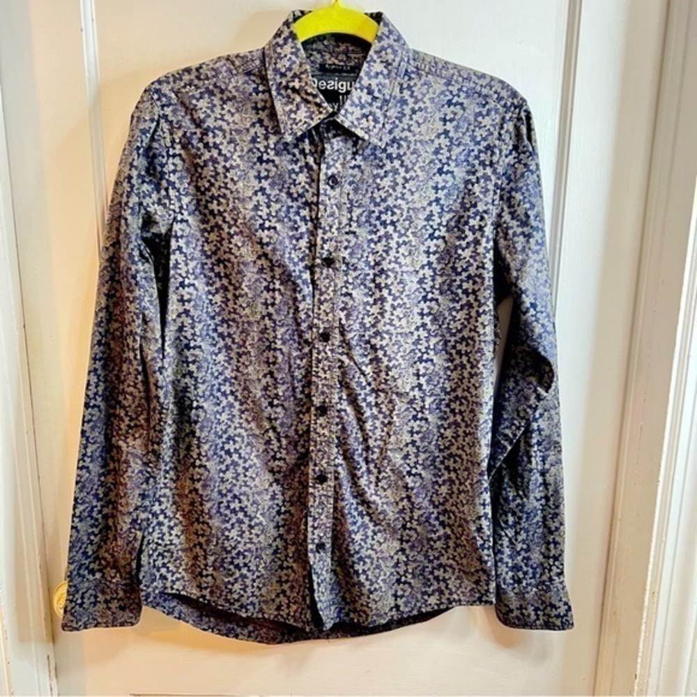 Desigual happy galactic pattern regular fit men’s shirt
